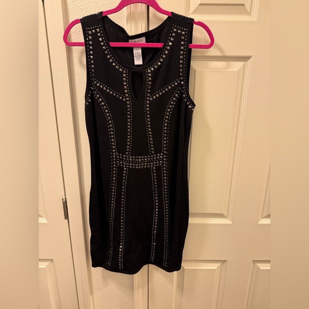 Forever 21 Black Studded Mini Dress